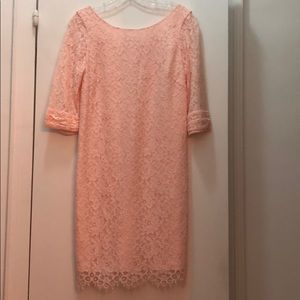 Shoshanna pink lace dress